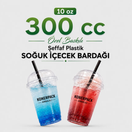 300 cc baskılı plastik bardak