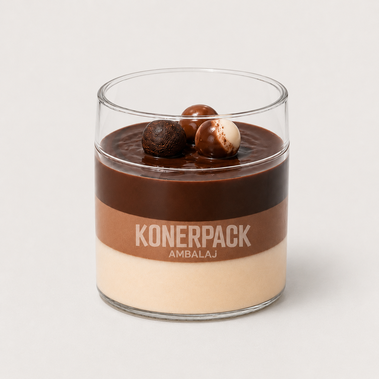 EVVA 270 cc kapaklı plastik magnolia kasesi, gıda ile temasa uygun şeffaf plastik tatlı kasesi, magnolia, mousse ve cheesecake sunumu için.
