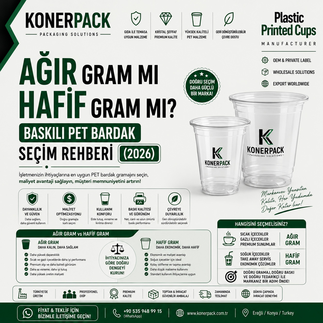 Baskılı PET Bardak