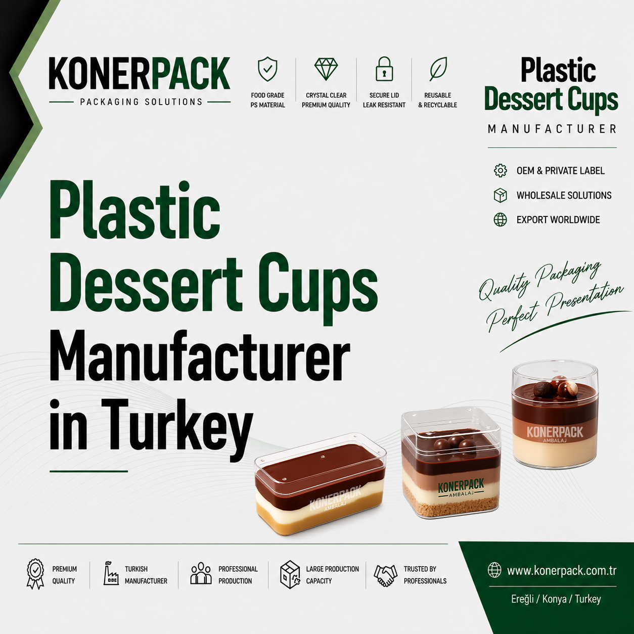 Plastic Dessert Cups Manufacturer in Turkey