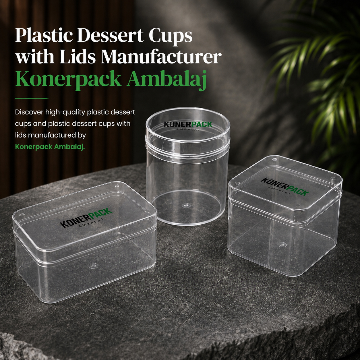 Plastic Dessert Cups with Lids